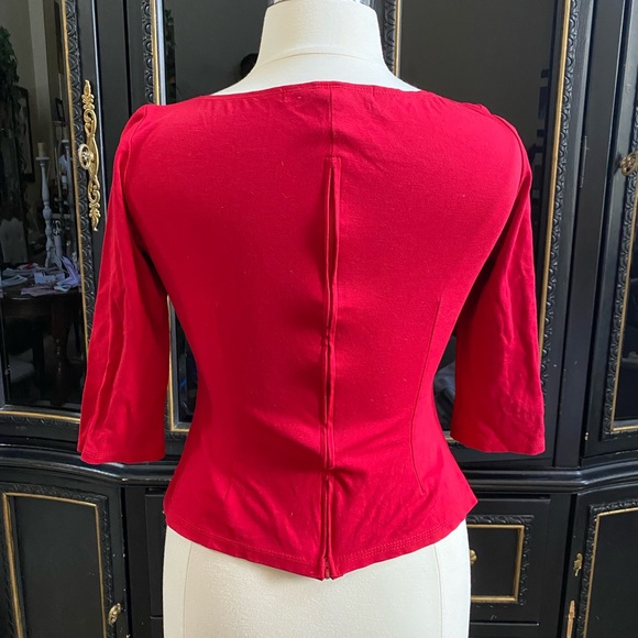 SOLD Laura Byrnes Sabrina Top XL Pinup Girl Clothing Red - Picture 4 of 4